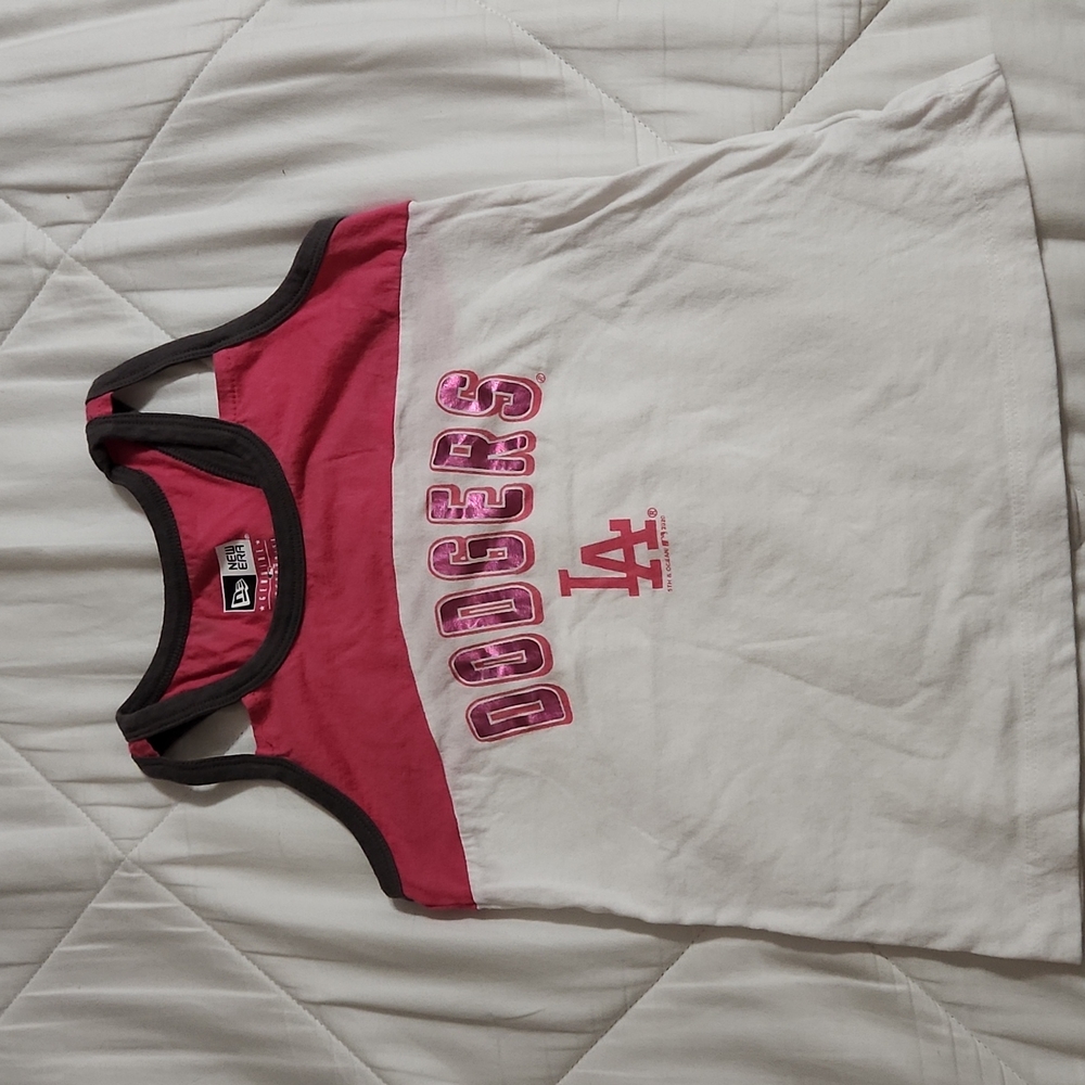 2 Girls Dodgers shirt